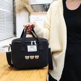Ins Bear Lunch Bag Canvas Large Capacity WY388