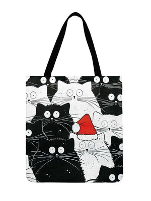 Ins And Cat Printed Tote Bag For Women