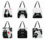 Ins And Cat Printed Tote Bag For Women