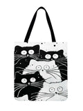 Ins And Cat Printed Tote Bag For Women