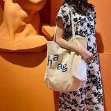 Canvas Bag Women's Large Capacity Shoulder Bag Casual Tote Bag