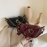 Saddle Leather Handbags Women Messenger Bags Shoulder Bag