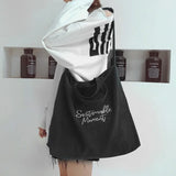 Corduroy Underarm Bag Letter Print Tote Messenger Bags