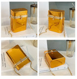 Glossy Acrylic Women Party Clutch Evening Handbag Crossbody Bag