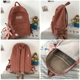 High Corduroy Women Backpack Female College Student Backpacks Junior High School