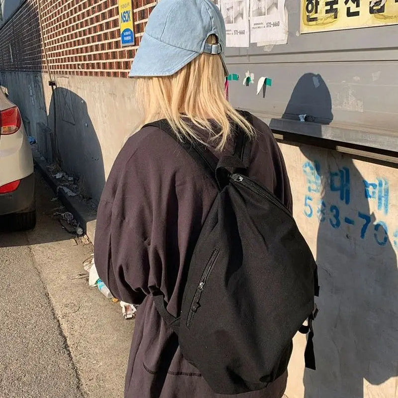 Ins College Students Backpacks Large Capacity Canvas Bag