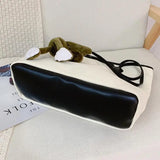 Large Capacity Shoulder Bag Women Canvas Totes All-match Storage Pouch