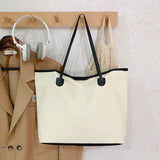 Large Capacity Shoulder Bag Women Canvas Totes All-match Storage Pouch