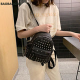Mini Campus Schoolbag Rivet Backpack for Girls