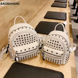 Mini Campus Schoolbag Rivet Backpack for Girls