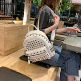 Mini Campus Schoolbag Rivet Backpack for Girls