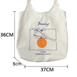 Ins Fruit Orange Canvas Bag Literary Women's Canvas Bag Vest Style