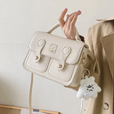 Small Tote Bag Solid Messenger Shoulder Bag Women's Handbags