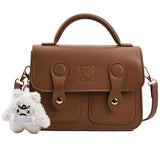 Small Tote Bag Solid Messenger Shoulder Bag Women's Handbags