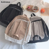 Ins Student Backpacks Patchwork Large Capacity Waterproof Bag