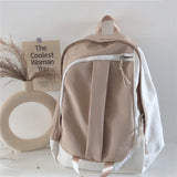 Ins Student Backpacks Patchwork Large Capacity Waterproof Bag