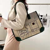 Canvas Large Capacity Tote Bag Women Handbags Shoulder Bags