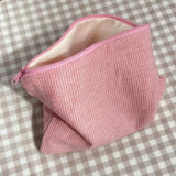Sweet Plaid Cosmetic Bags Women Zipper Canvas Case Makeup Storage Pouch