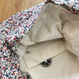 Vintage Floral Cotton Shoulder Bag for Women Large Capacity Handbag