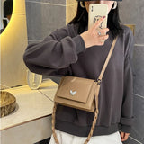 Vintage Shoulder Bag Women Cozy Square Underarm PU Leather Cross Body