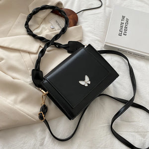 Vintage Shoulder Bag Women Cozy Square Underarm PU Leather Cross Body