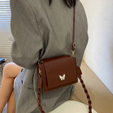 Vintage Shoulder Bag Women Cozy Square Underarm PU Leather Cross Body