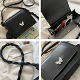 Vintage Shoulder Bag Women Cozy Square Underarm PU Leather Cross Body