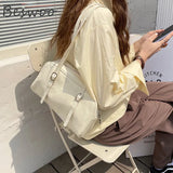 Green Leather Shoulder Bag for Women