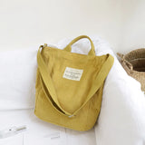 Corduroy Canvas Bag Single Shoulder Slung Velvet