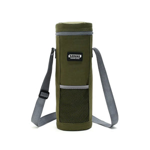 Insulated Bottle Bag Zip Up Ice Wine Cooler Shoulder Strap