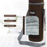Insulated Bottle Bag Zip Up Ice Wine Cooler Shoulder Strap
