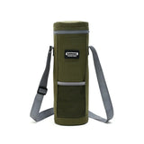 Insulated Bottle Bag Zip Up Ice Wine Cooler Shoulder Strap