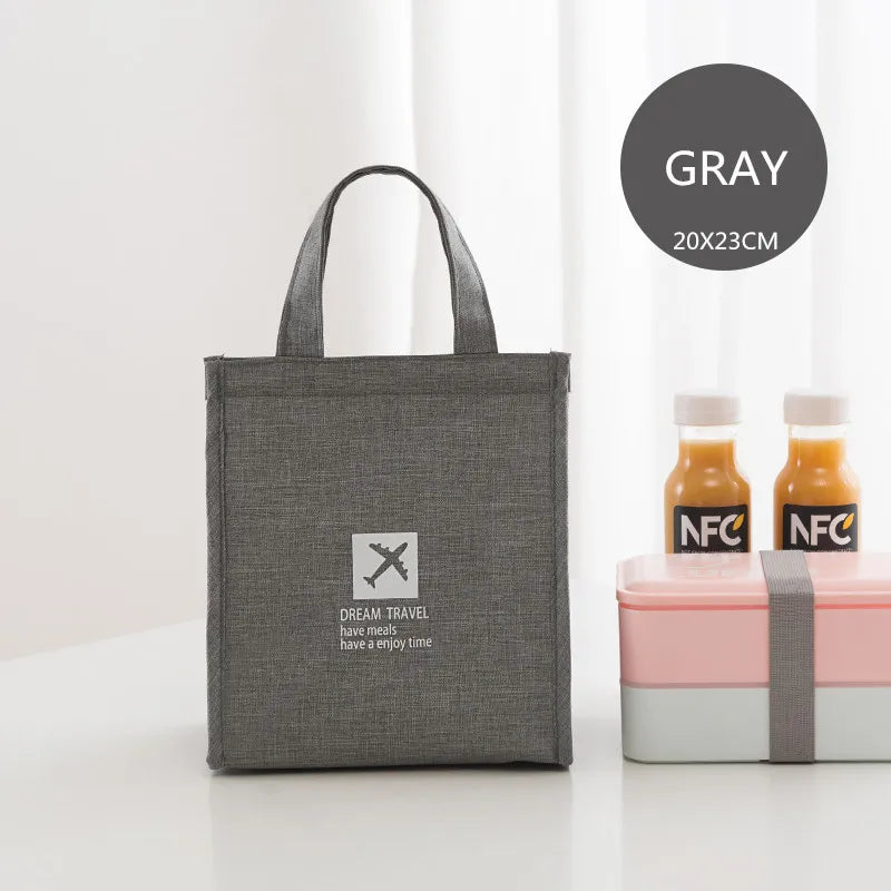 Insulated Heat Lunch Bags Thermal Women Picnic Bento Box Boys Thermo Pouch