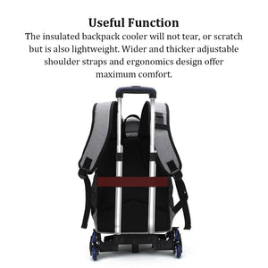 Insulated Lunch Bag Adjustable Shoulder Straps Anti-scratch Outdoor Backpack