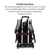 Insulated Lunch Bag Adjustable Shoulder Straps Anti-scratch Outdoor Backpack