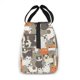 Insulated Lunch Bag Cartoon Cats Tote Cooler