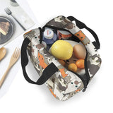 Insulated Lunch Bag Cartoon Cats Tote Cooler
