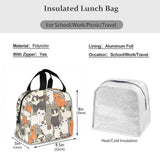 Insulated Lunch Bag Cartoon Cats Tote Cooler