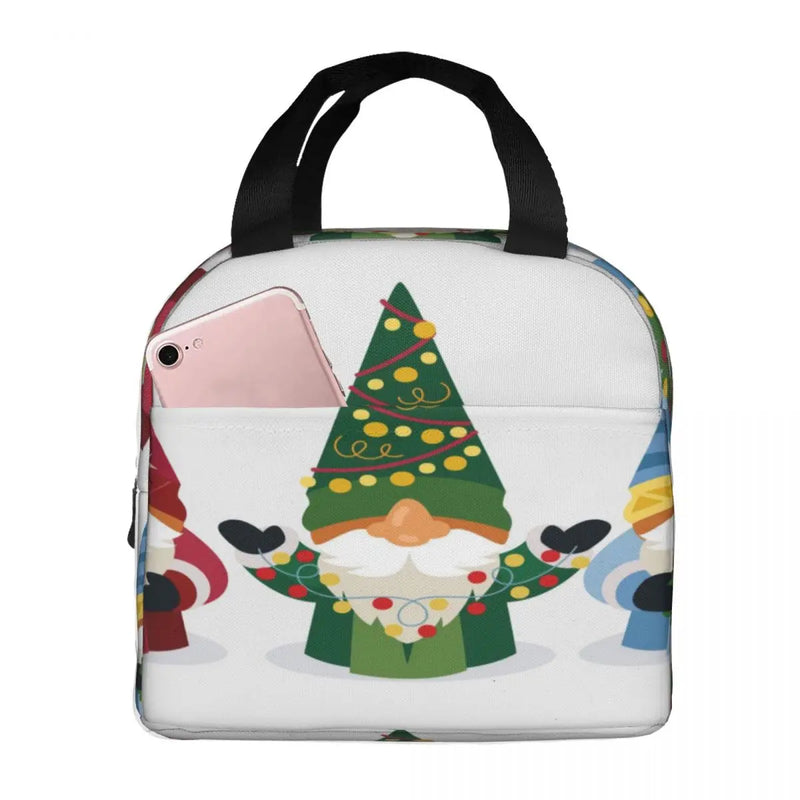 Insulated Lunch Bag Thermal Gnomes Tote Bags Cooler Picnic Food Lunch Box