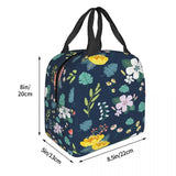 Insulated Lunch Bag Thermal Leaves Exotic Flowers Tote Cooler