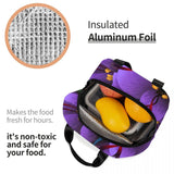 Insulated Lunch Bag Thermal Saffron Flower Tote Cooler Picnic Food Lunch Box Bag