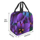 Insulated Lunch Bag Thermal Saffron Flower Tote Cooler Picnic Food Lunch Box Bag