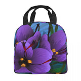 Insulated Lunch Bag Thermal Saffron Flower Tote Cooler Picnic Food Lunch Box Bag
