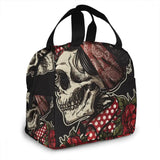 Insulated Lunch Bag Thermal Woman Skull Tote Bags Cooler Picnic Food Lunch Box B