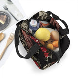 Insulated Lunch Bag Thermal Woman Skull Tote Bags Cooler Picnic Food Lunch Box B