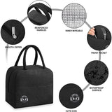 Food Pattern Insulated Lunch Bag Thermal Tote Cooler Box Canvas Handbag