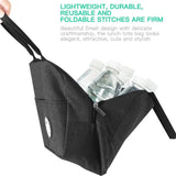 Food Pattern Insulated Lunch Bag Thermal Tote Cooler Box Canvas Handbag
