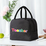 Insulated Lunch Bag Zipper Cooler Tote Bag Canvas Thermal Food Picnic