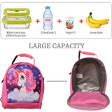 Girls Insulated Lunch Bag Thermal Reusable Tote Daycare Cooler School Snacks