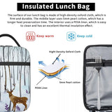 Insulated Lunch Box Deer Forest Cooler Bag Leak-proof Lunch Tote Wine Bag